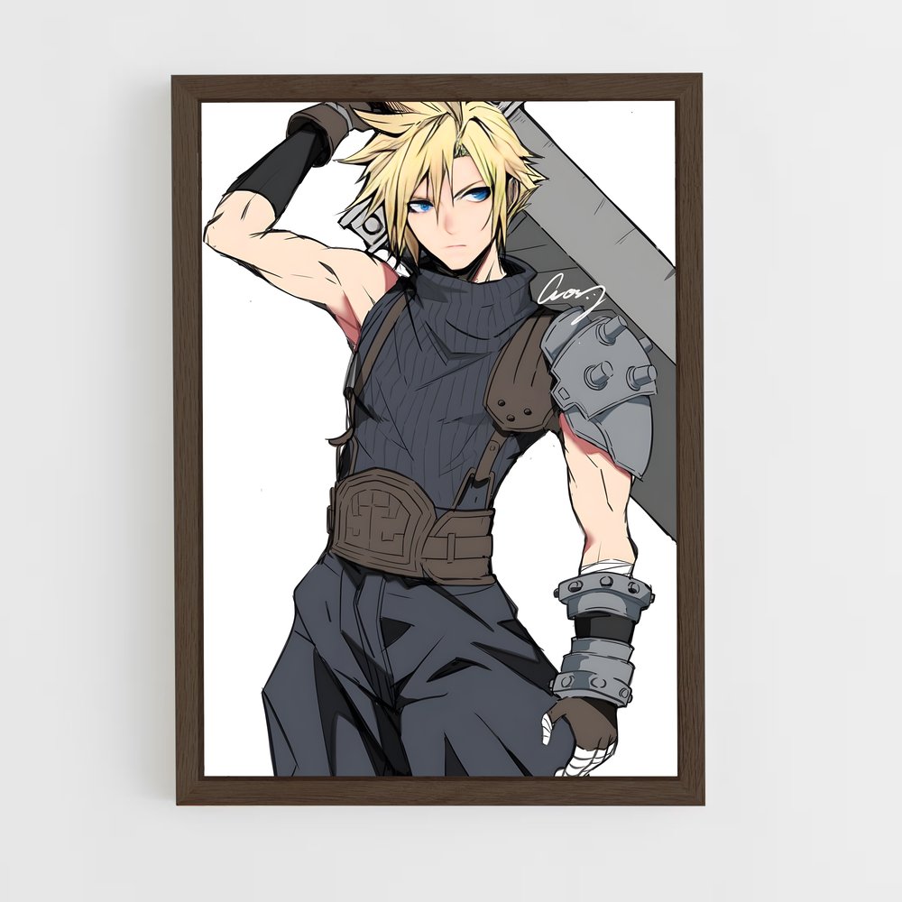 Poster Cloud strife Final – affiche Final Fantasy (vue 5)